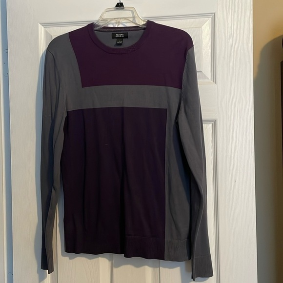 Alfani women’s purple and gray 100% cotton sweater size small - Picture 1 of 6